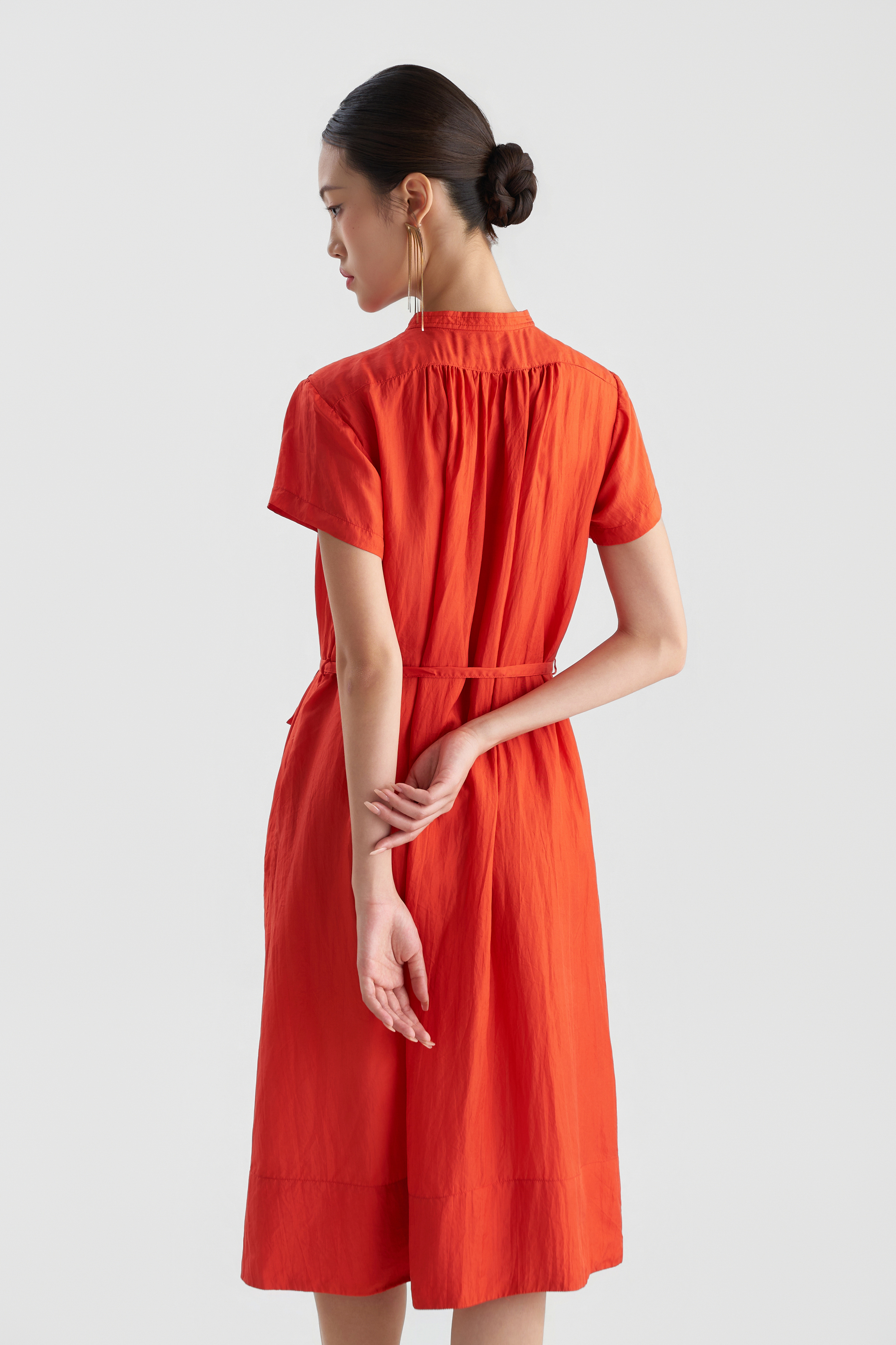 Váy Chần Tay Kaia Cộc Tay/ Cam