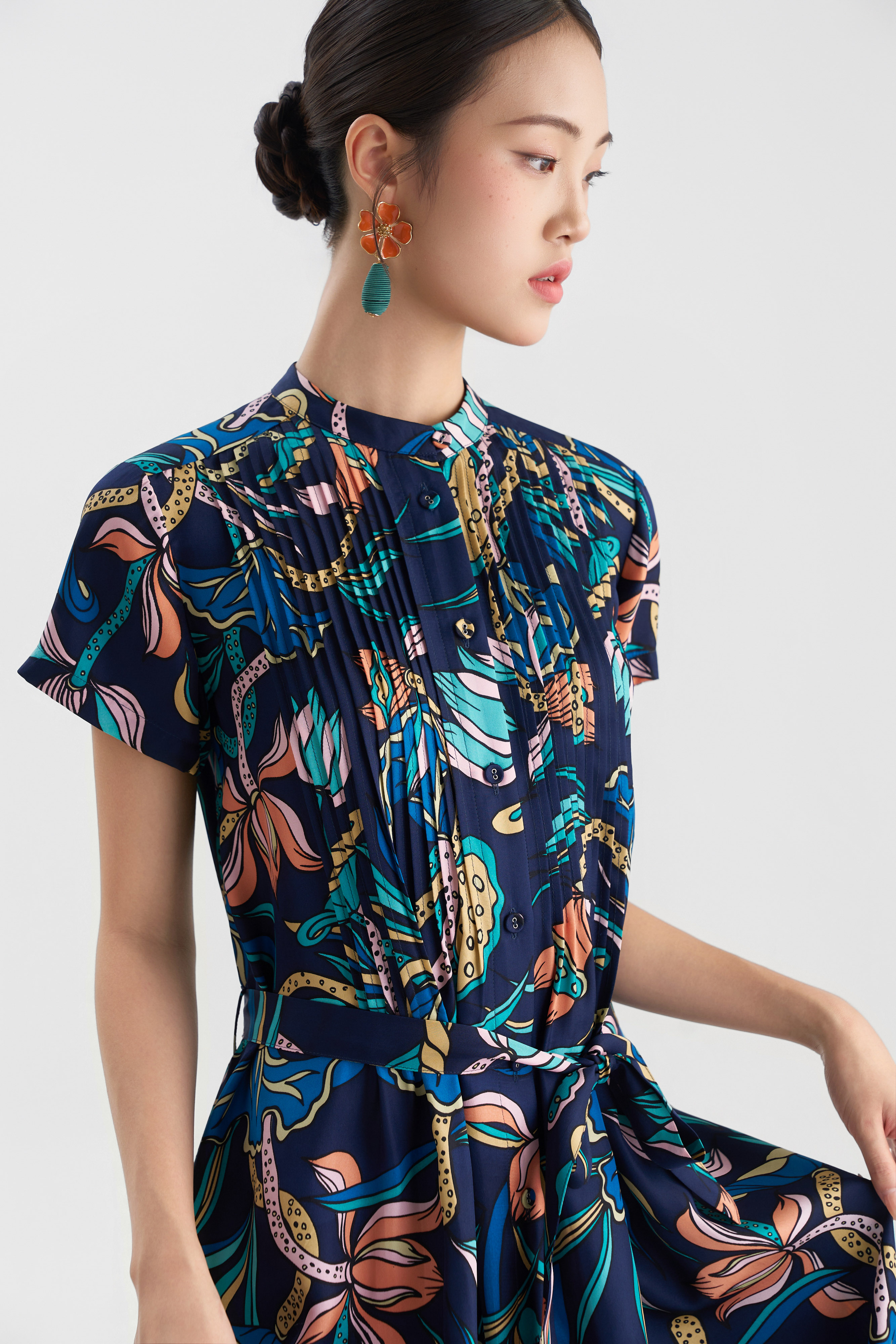 Váy Lụa Kaia/ Liên Hoa Vũ/ Navy